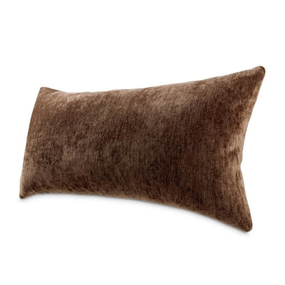 The Smith 13"x24" Oblong Chenille Pillow, Set of 2 - Chocolate