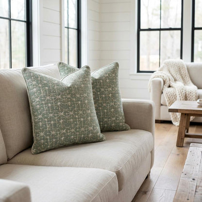 Renue Foster 20" Square Pillow, Set of 2 - Fennel Green
