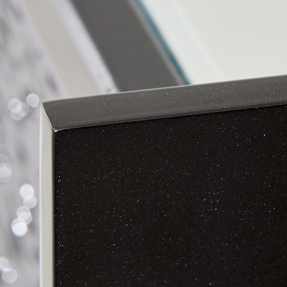 Carmela Console Table - Glossy Charcoal Sand