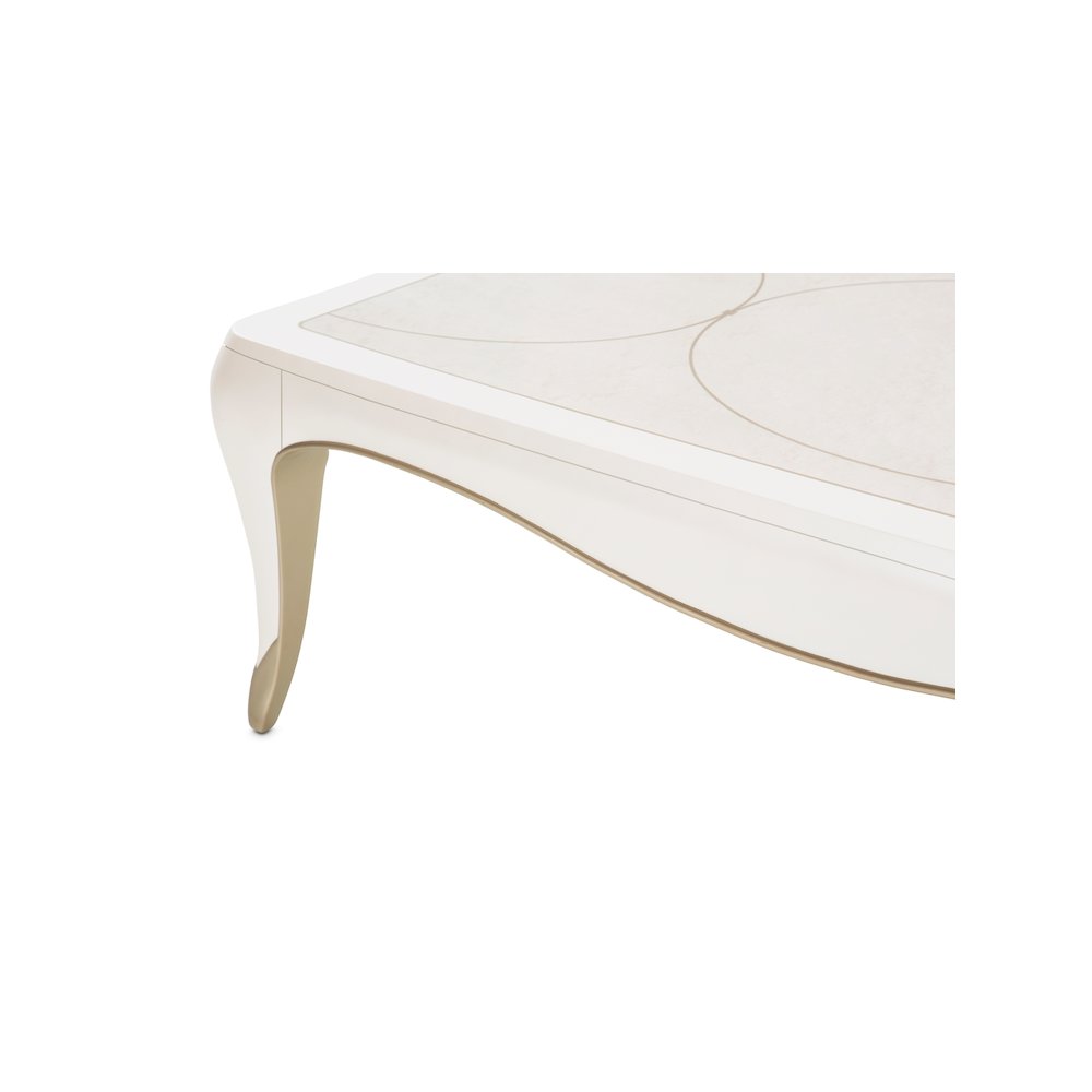 London Place Rectangular Cocktail Table - Creamy Pearl