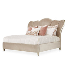 Villa Cherie Queen Channel Tufted Bed - Hazelnut
