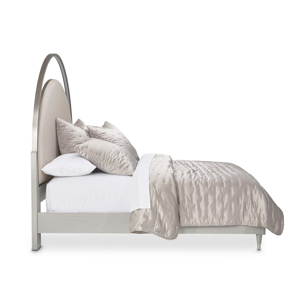 Eclipse Queen Upholstered Bed with LED Lights - Moonlight