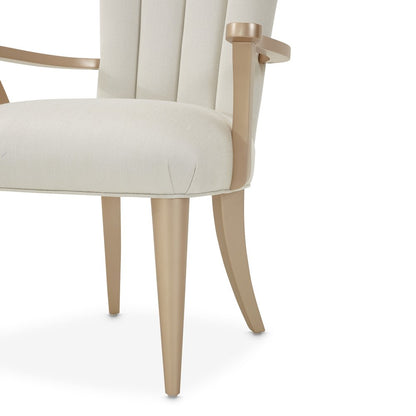 La Rachelle Dining Arm Chair - Icicle/Champagne Set of 2