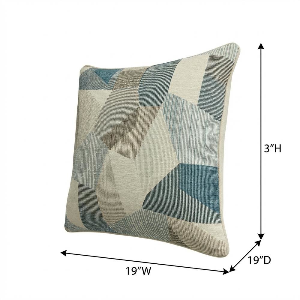 Renue Jetson 19" Velvet Throw Pillow, Set of 2 - Mineral Blue