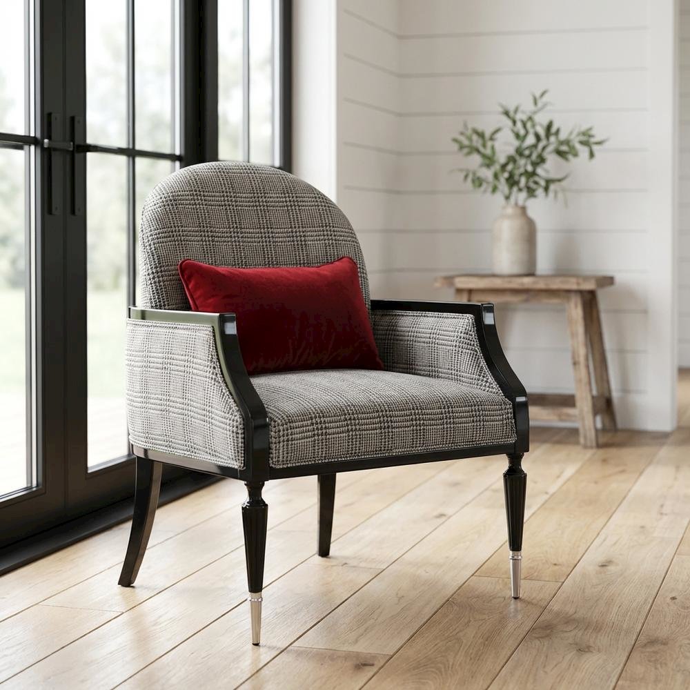 La Francaise Accent Chair - Domino/Black