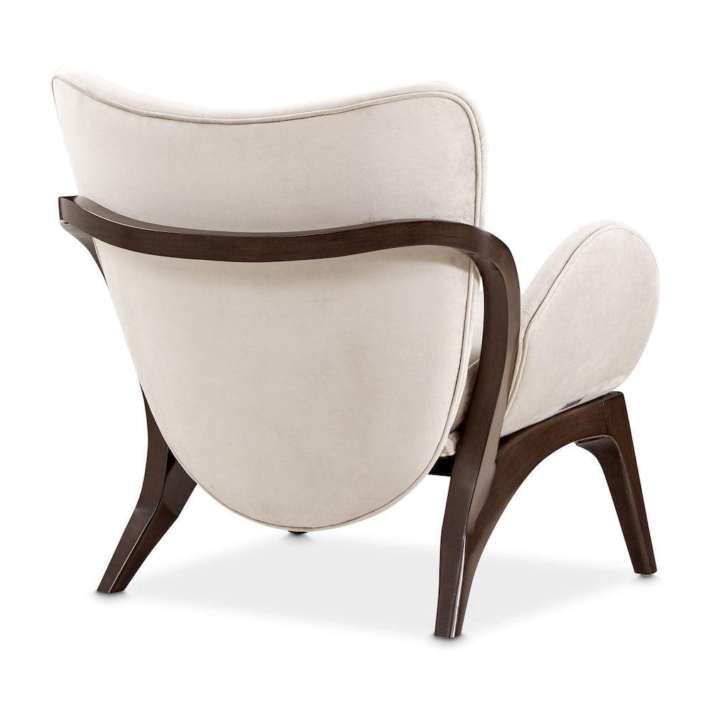 Camellia Field Velvet Accent Chair - Porcini/Warm Pecan