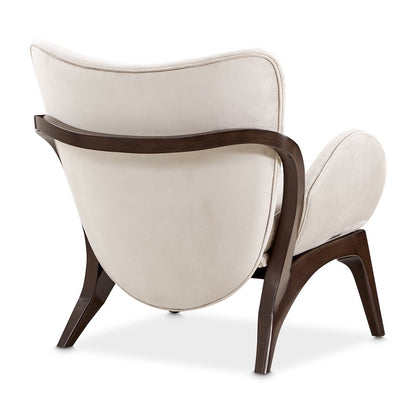 Camellia Field Velvet Accent Chair - Porcini/Warm Pecan