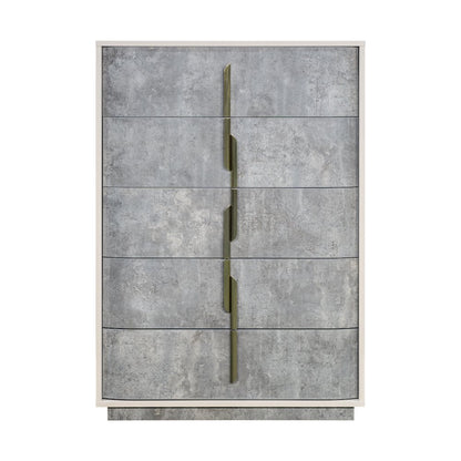 Pavira 5-Drawer Chest - Stone