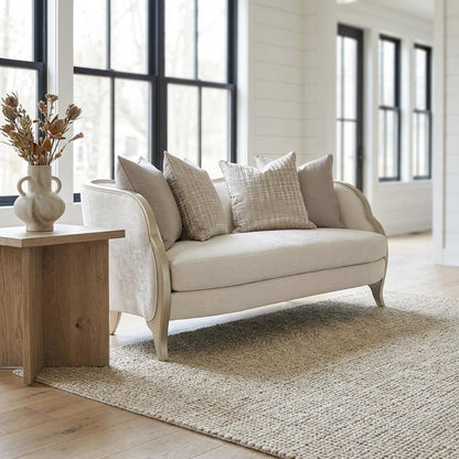 Malibu Crest Loveseat - Cloud White/Chardonnay