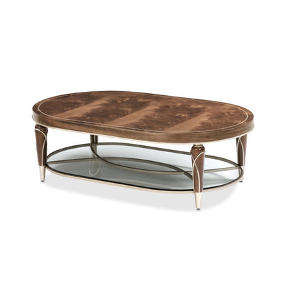 Villa Cherie Oval Cocktail Table - Hazelnut