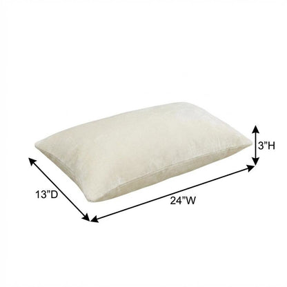 The Smith 13"x24" Oblong Chenille Pillow, Set of 2 - Cream