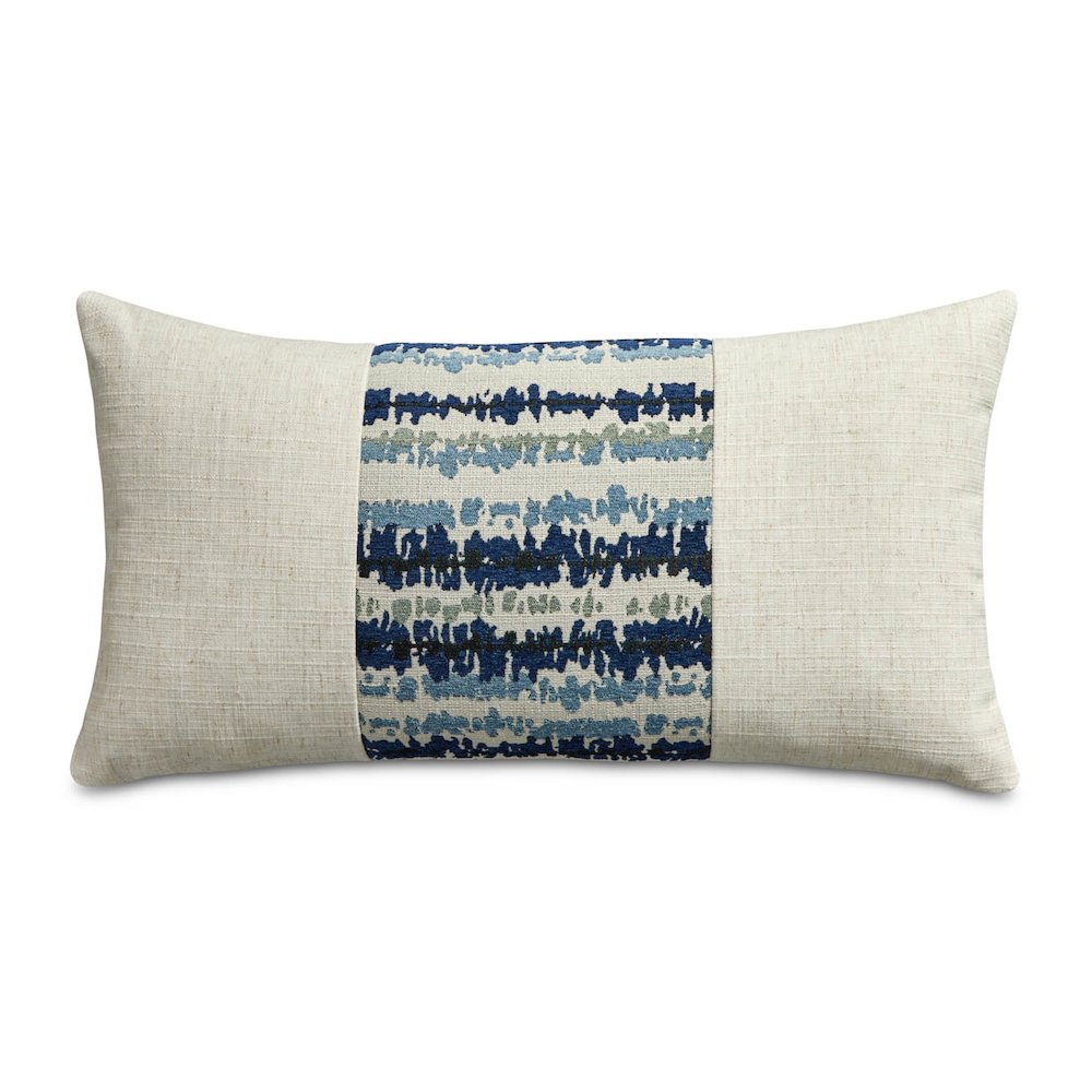 Blue My Mind Antigua 13" x 24" Pieced Oblong Pillow, Set of 2 - Navy