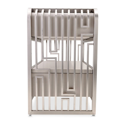 Roxbury Park Metal Nightstand - Stainless Steel