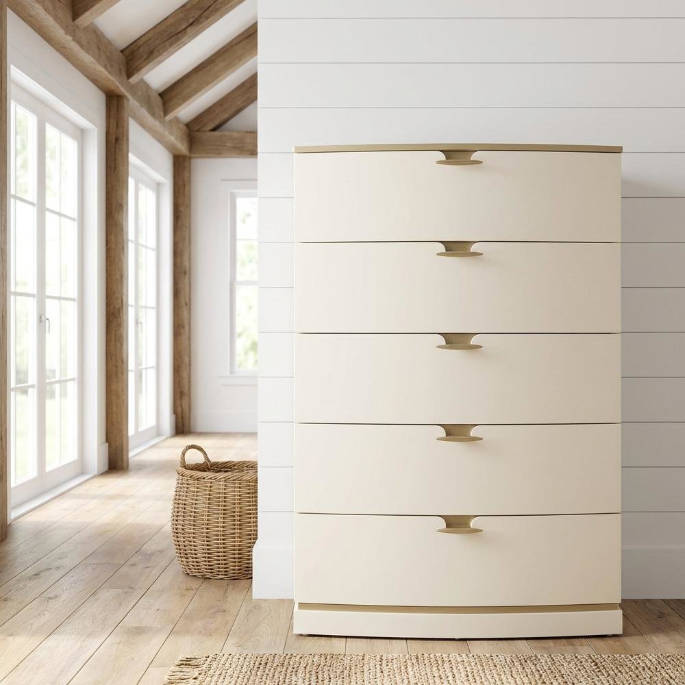 La Terrazza 5-Drawer Chest - Creamy Pearl
