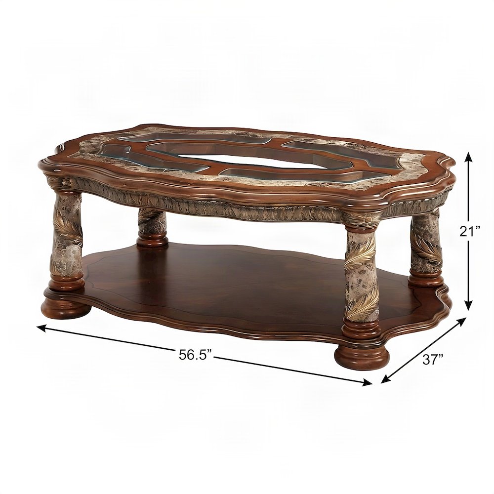 Starlight Canyon Home Cocktail Table with Marble Top