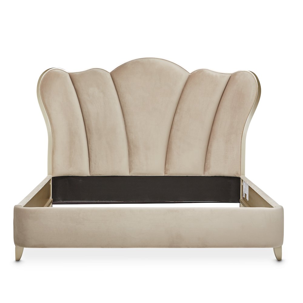 Villa Cherie Cal. King Channel Tufted Bed - Hazelnut