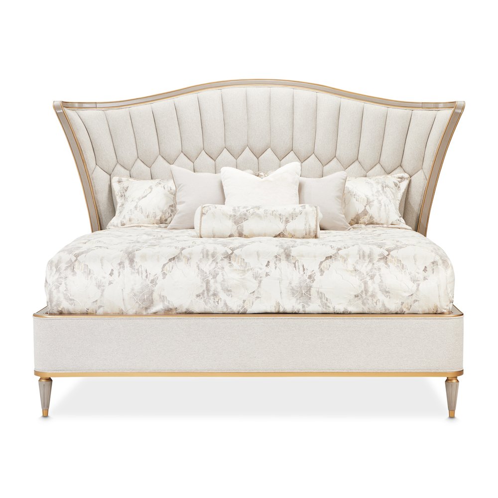 St. Charles Queen Upholstered Bed - Dove Gray