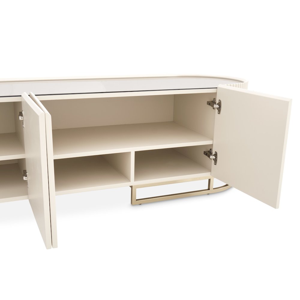 Lisbon Media Cabinet - Silken Matte Cream