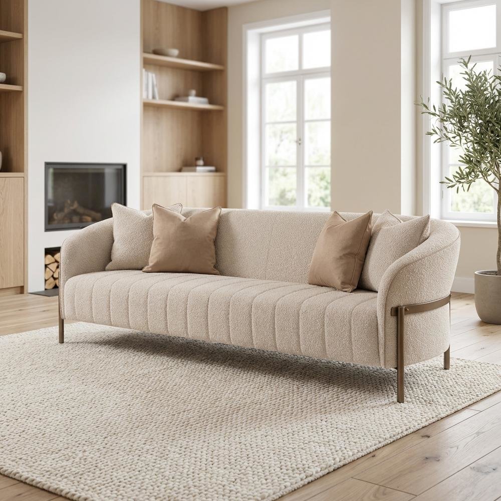 Lisbon Sofa - Oyster/Matte Bronze