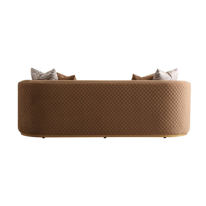 Ariana Velvet Sofa - Caramel/Gold