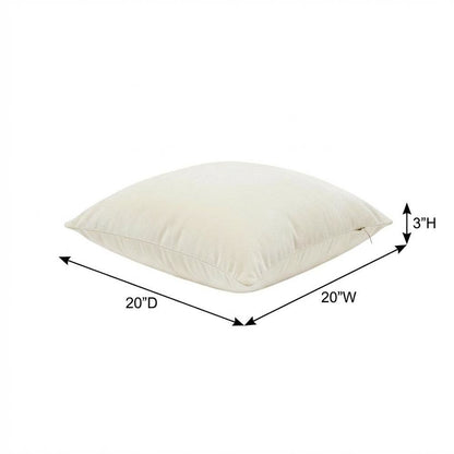 The Smith 20" Square Chenille Pillow, Set of 2 - Cream