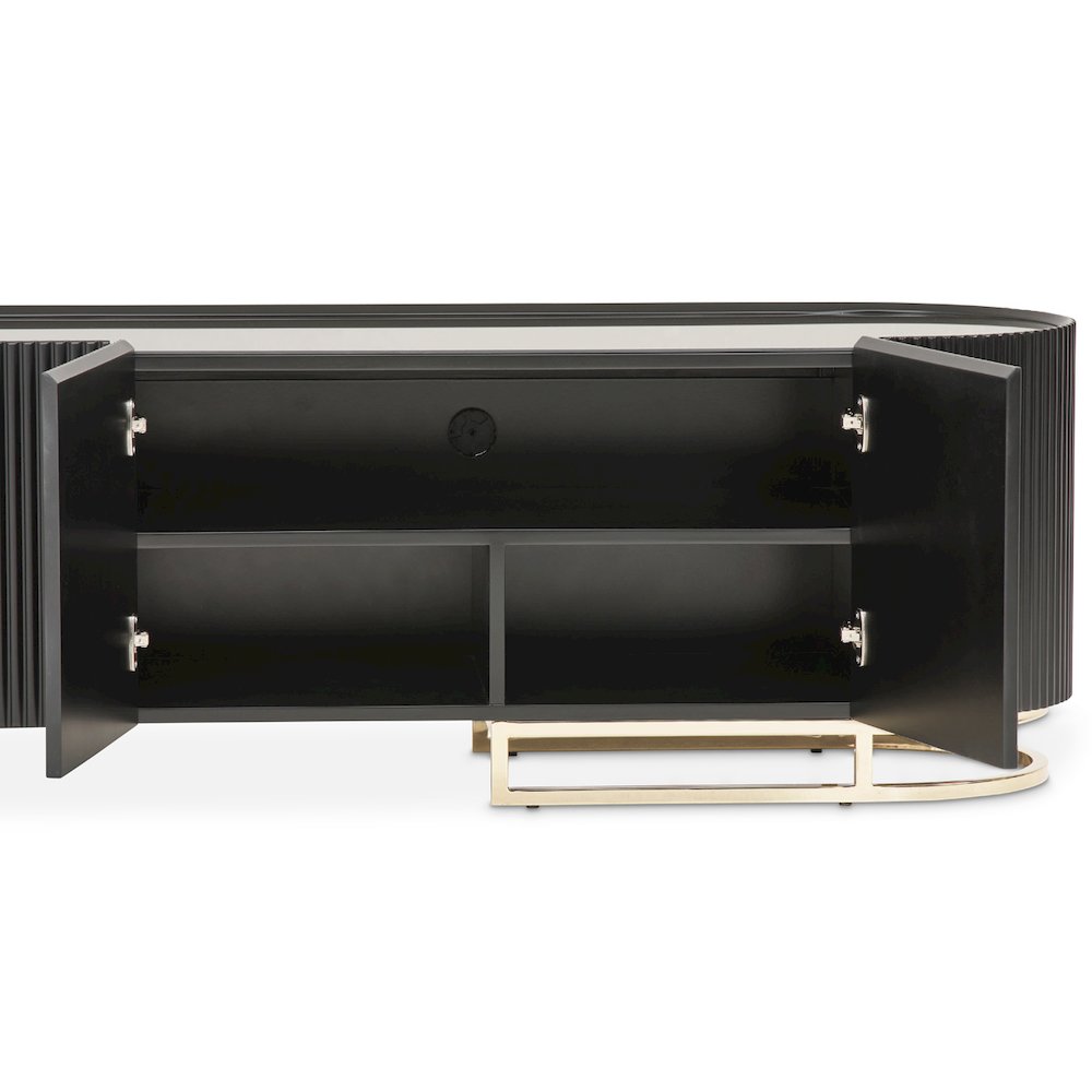 Lisbon Media Cabinet - Silken Matte Black