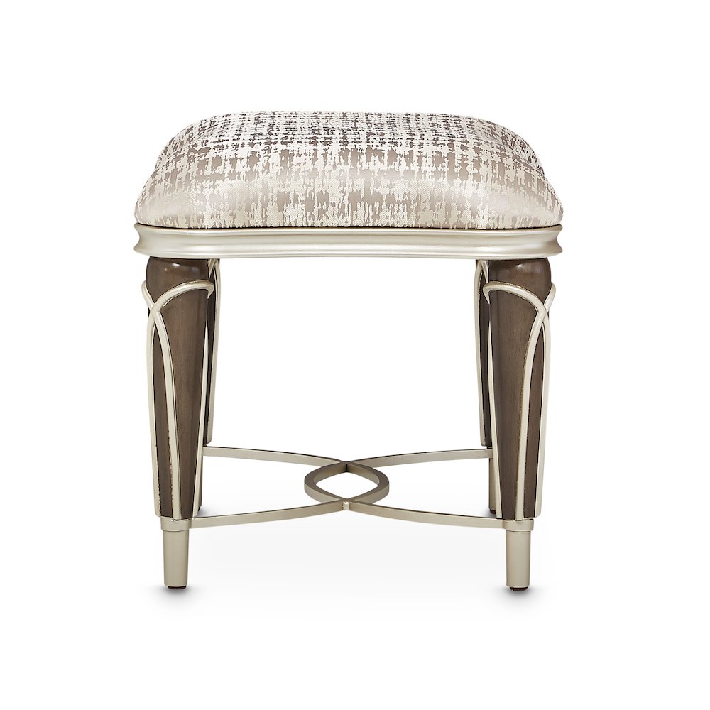 Villa Cherie Ottoman - Bisque/Hazelnut