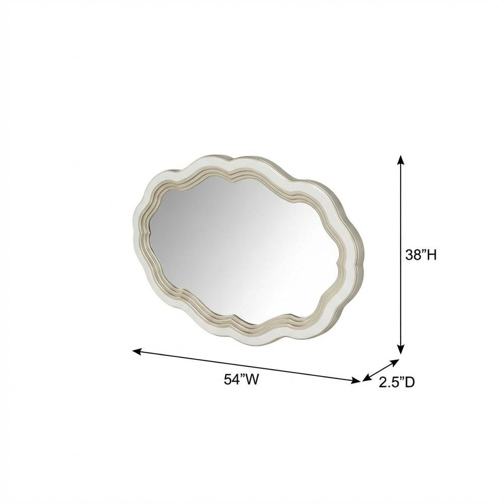 London Place Wall Mirror - Creamy Pearl