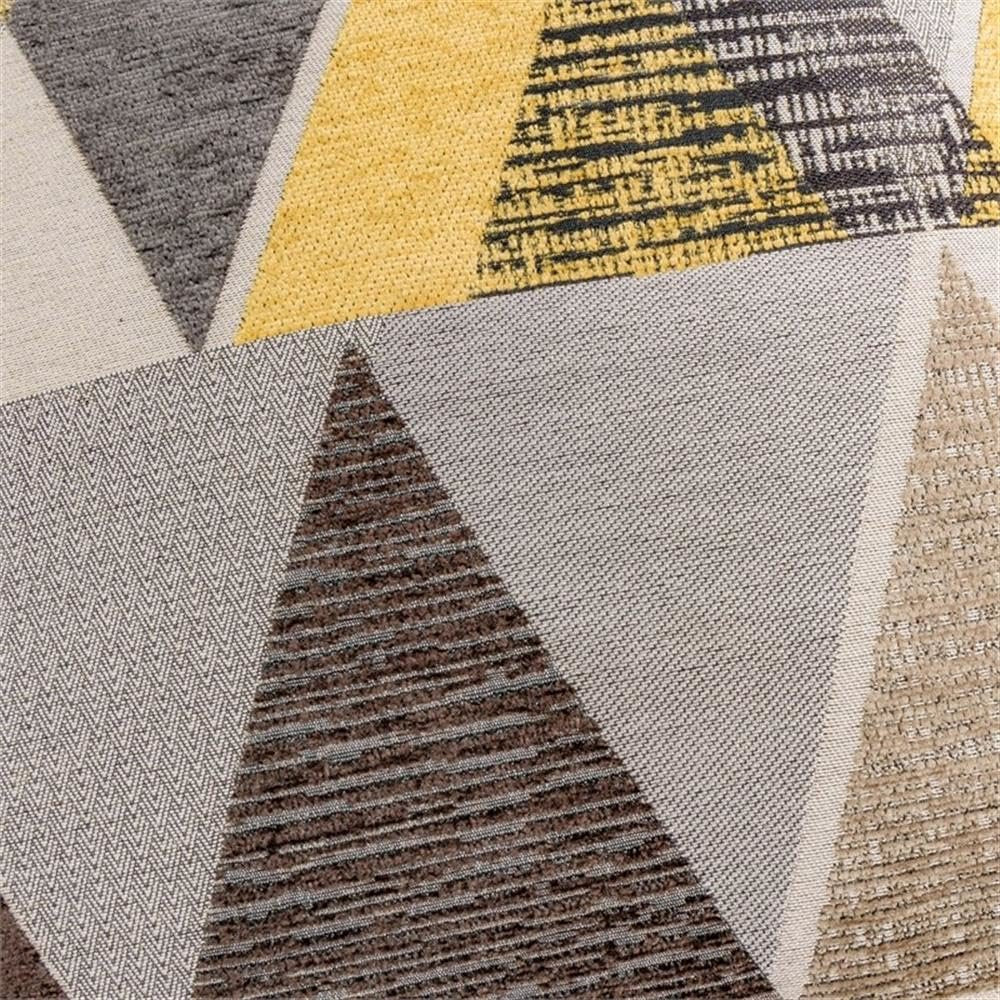 Serenade Knox 20" Square Chenille Pillow, Set of 2 - Gray/Citrine
