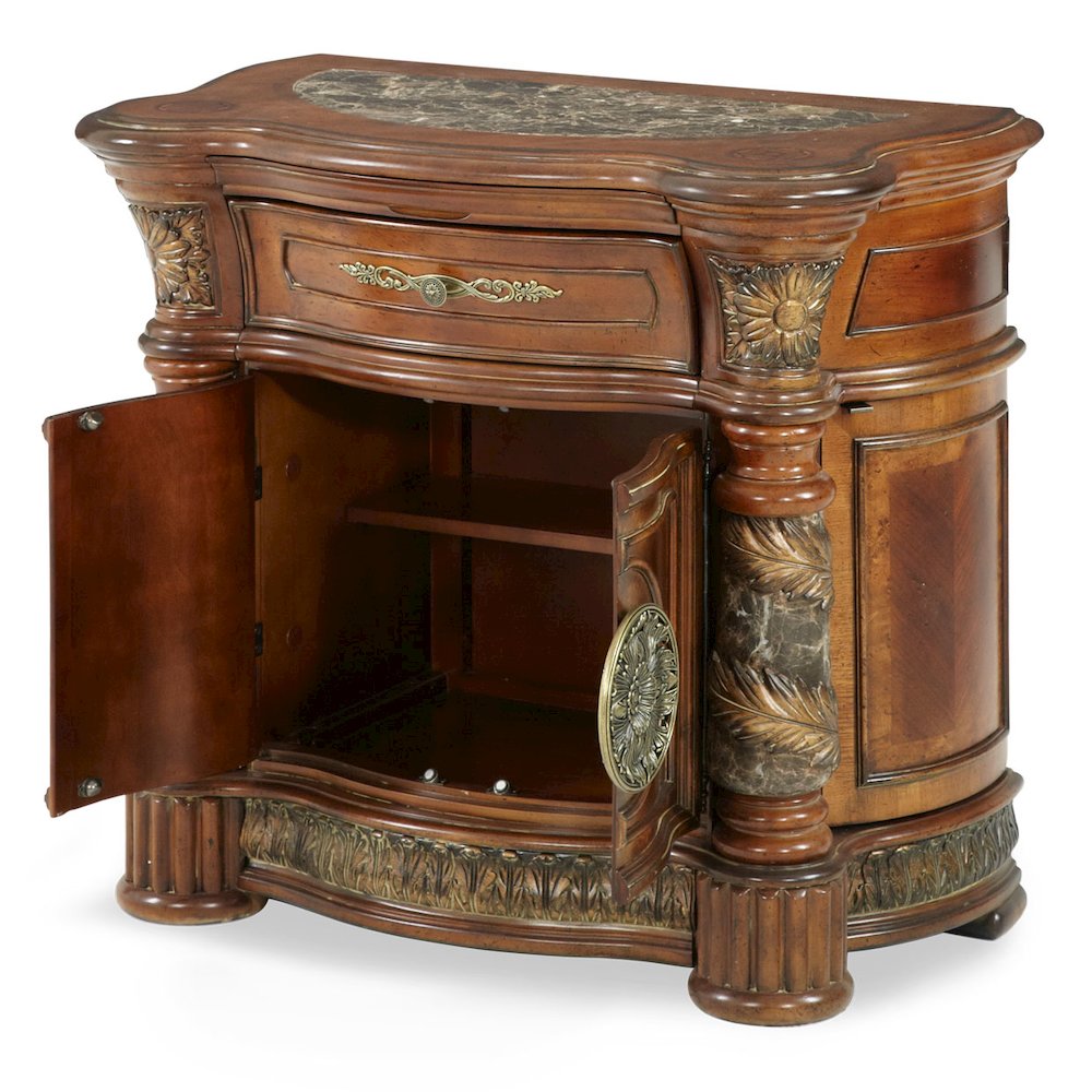 Villa Valencia Bedside Chest with Mirror - Classic Chest