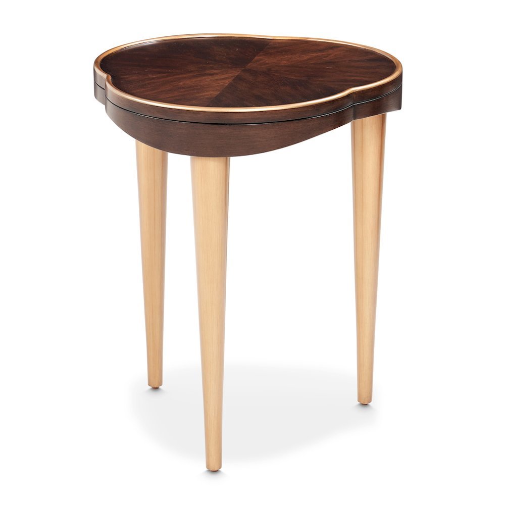 Camellia Field Chairside Table - Warm Pecan