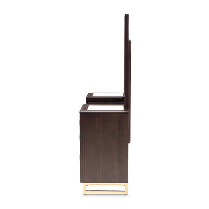 Belmont Place Vanity with Mirror - Espresso