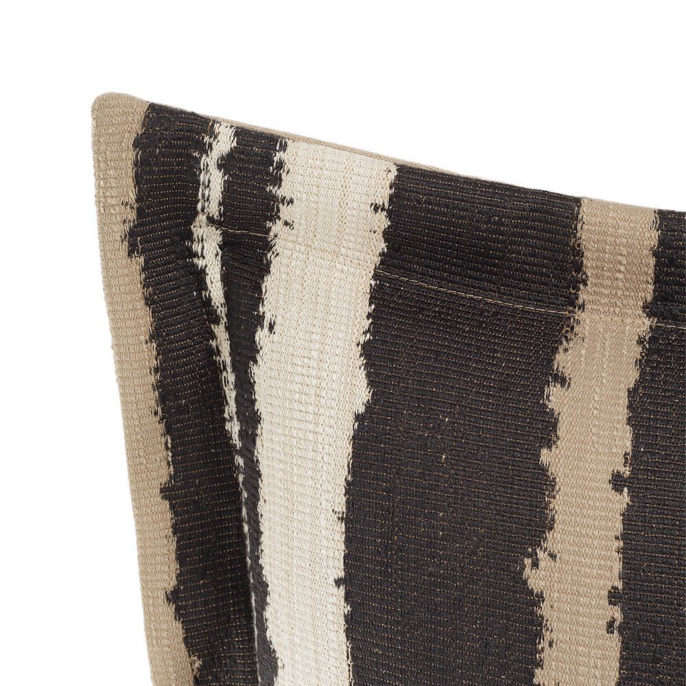 Explorer Butler 25" Striped Throw Pillow, Set of 2 - Hickory/Black