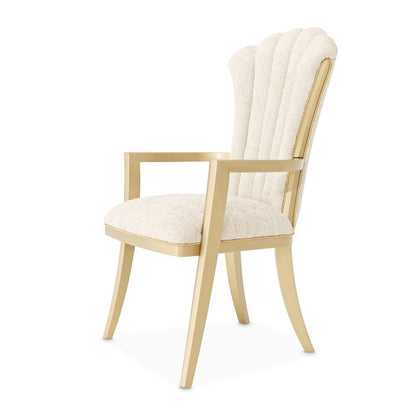 Fantosini Dining Arm Chair, Set of 2 - Natural/Gold