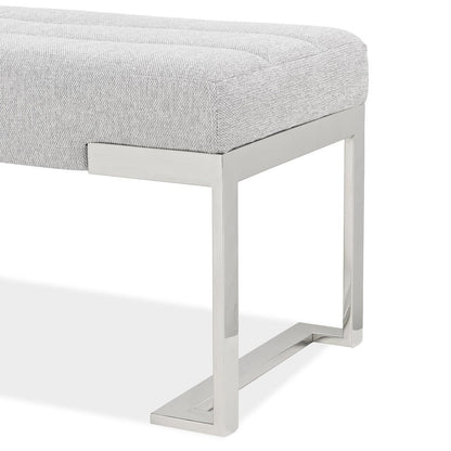 Tulip Accent Bench - Gray/Chrome