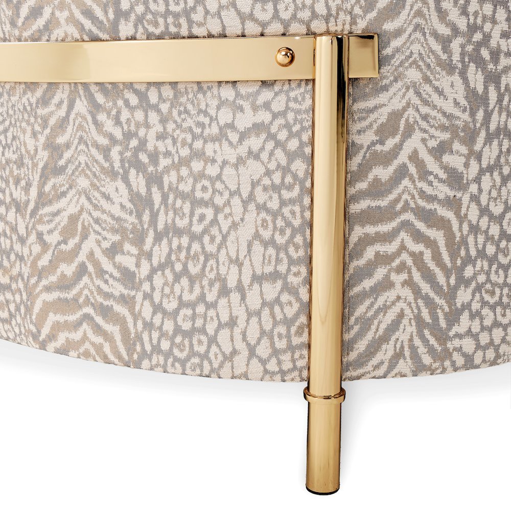 Gold Beige Accent Chair, Living Room Comfy Chair for Reading and Relaxation