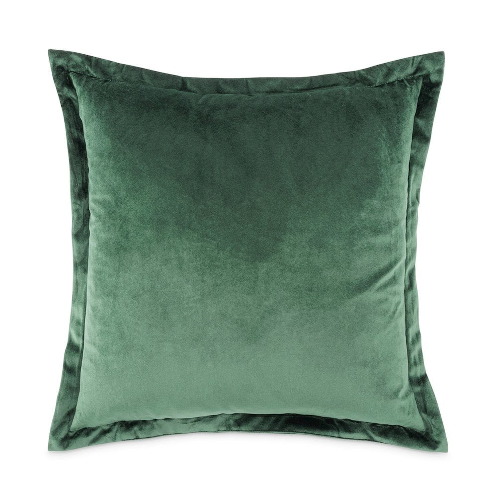 Conner 20" Velvet Throw Pillow, Set of 2 - Forest Green