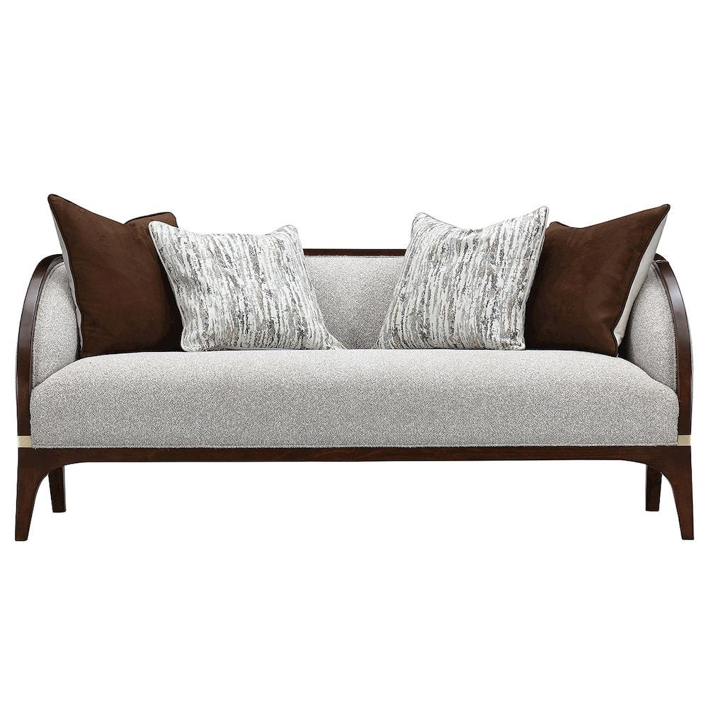 Houston Loveseat - Pebble/Walnut