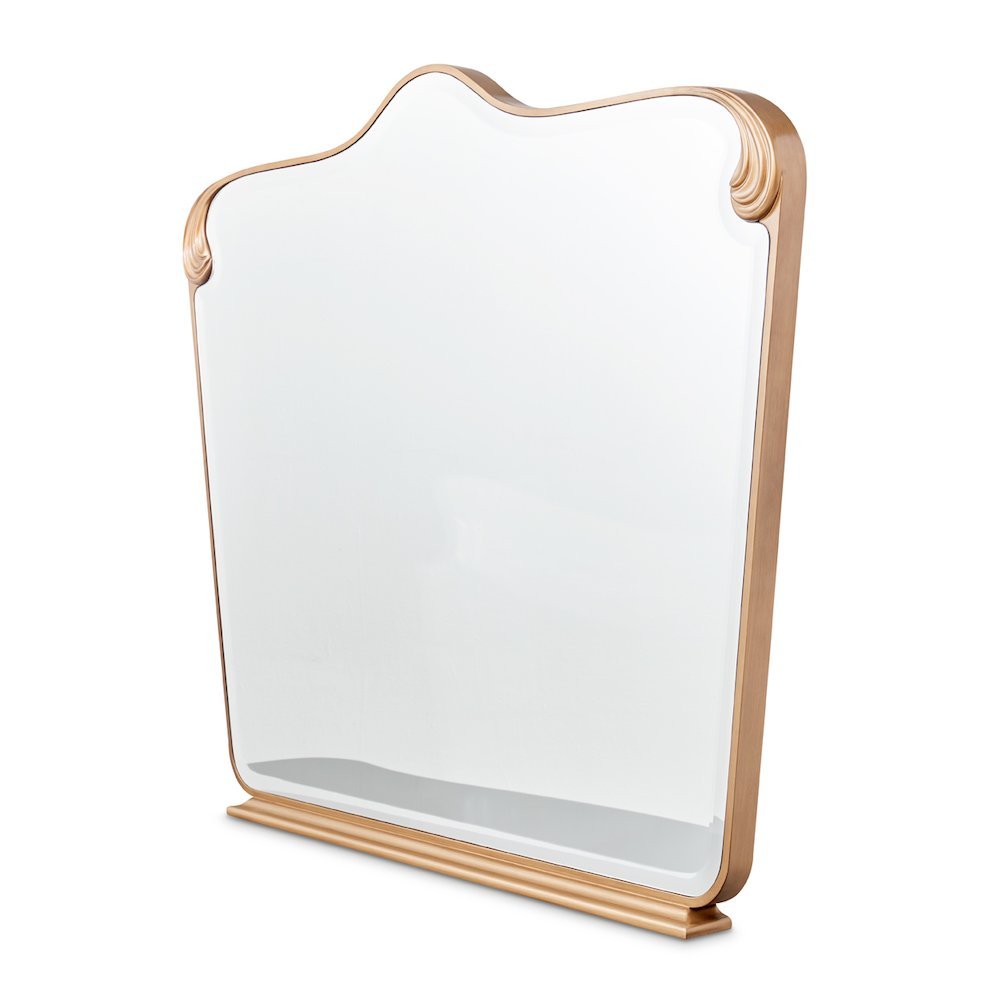 Camellia Field Dresser Mirror - Warm Pecan