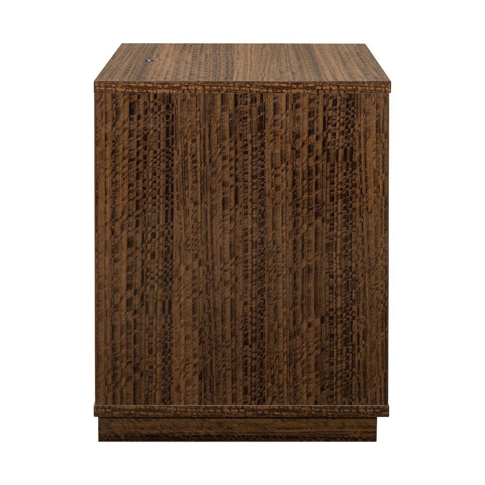 Kayner 1-Drawer Nightstand with LED Lights - Charcoal