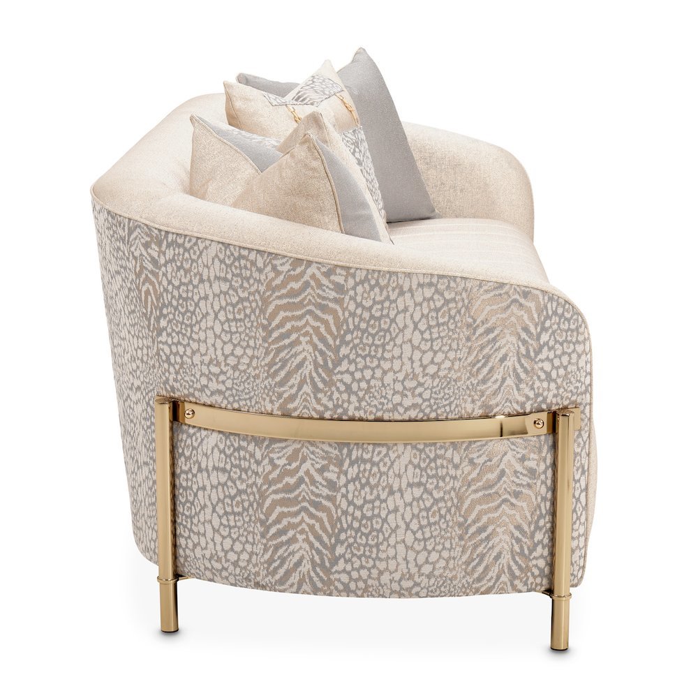 Gold Beige Accent Chair, Living Room Comfy Chair for Reading and Relaxation