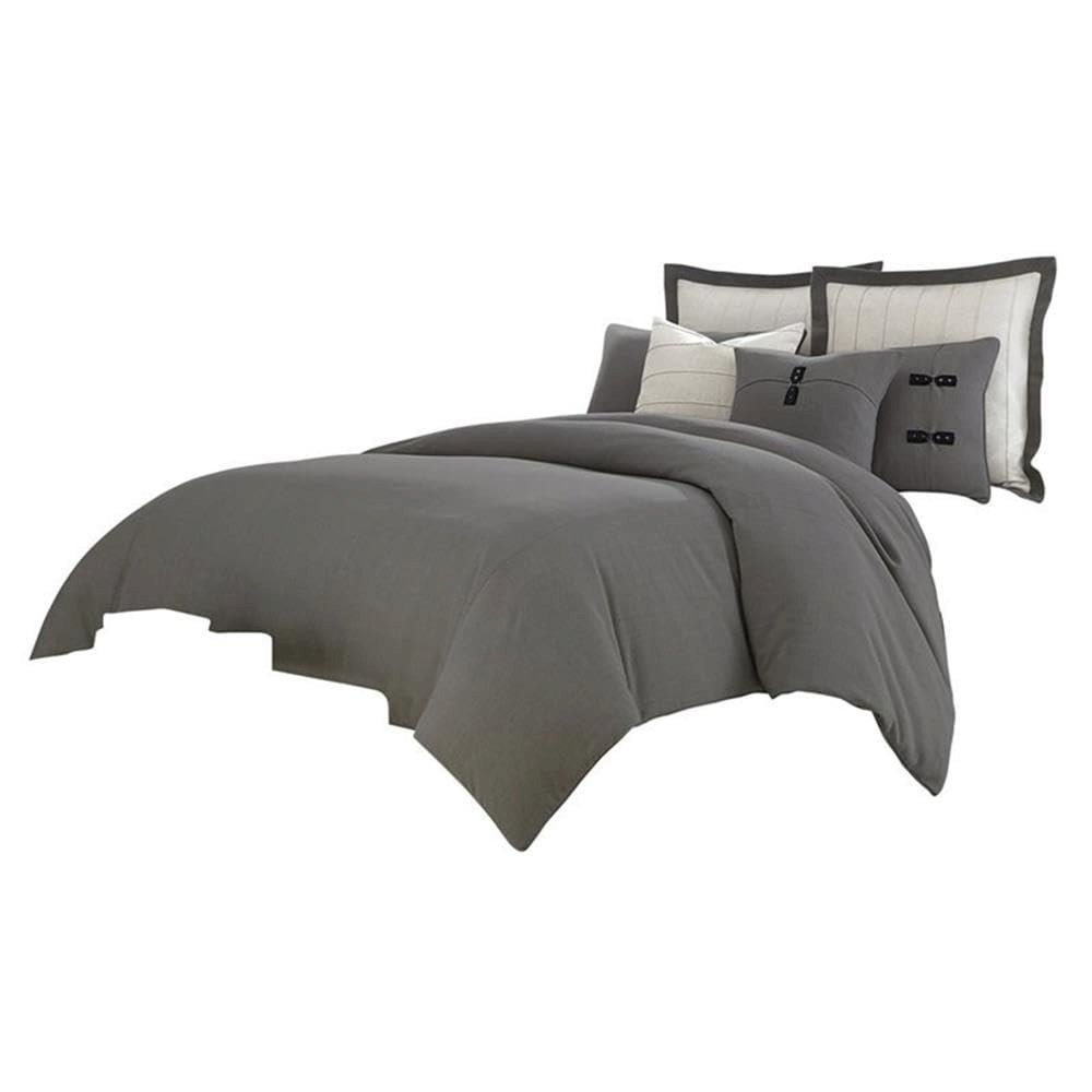 Fusion 8-Piece King Duvet Set - Gray