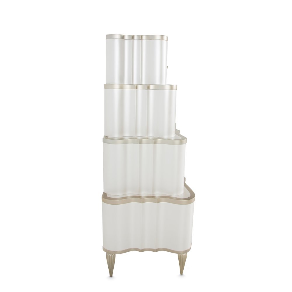 London Place 6-Drawer Tiered Chest - Creamy Pearl