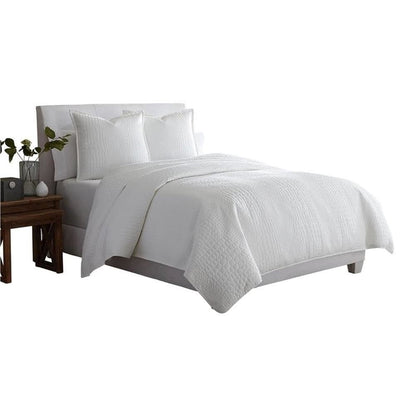 Ashworth 3-Piece Queen Coverlet/Duvet - White