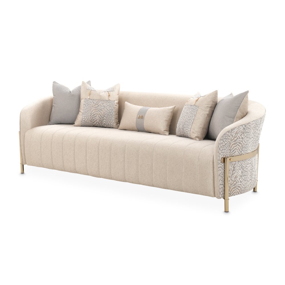 Gold Beige Accent Chair, Living Room Comfy Chair for Reading and Relaxation