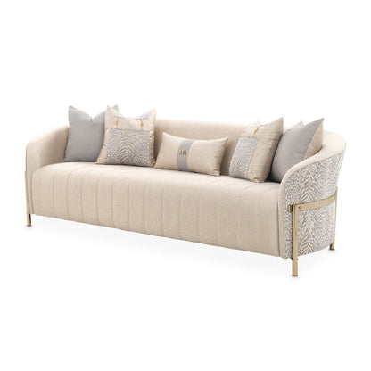 Gold Beige Accent Chair, Living Room Comfy Chair for Reading and Relaxation