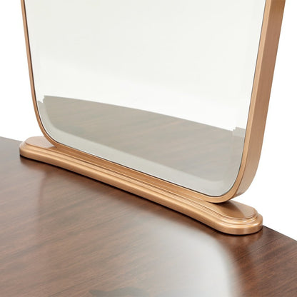 Camellia Field Vanity Mirror - Antique Gold
