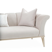 Beige Velvet Sofa for Living Room – Elegant 3 Seater 100 Inch Couch