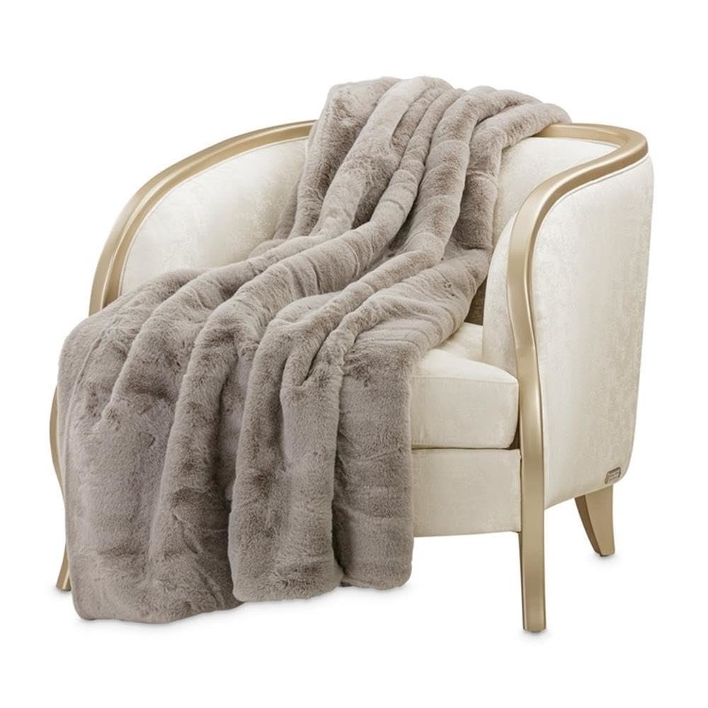 Hopps 54"x72"Faux-Fur Throw - Platinum