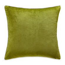 Re-nue Larkin 19" Square Velvet Pillow, Set of 2 - Olive Green
